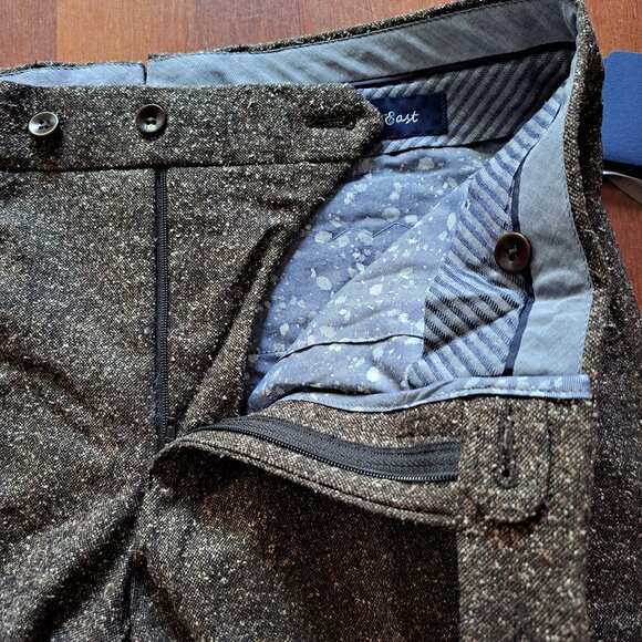NEW 6 East Men's Brown with dots Pants Size 32 - Picture 7 of 16
